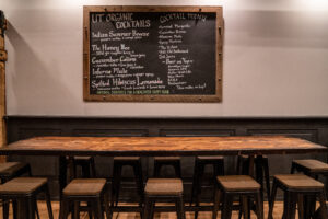 Our Signature Cocktail menu that includes Original cocktails, Our twist to classics, and Organic cocktails for a healthier Happy hour