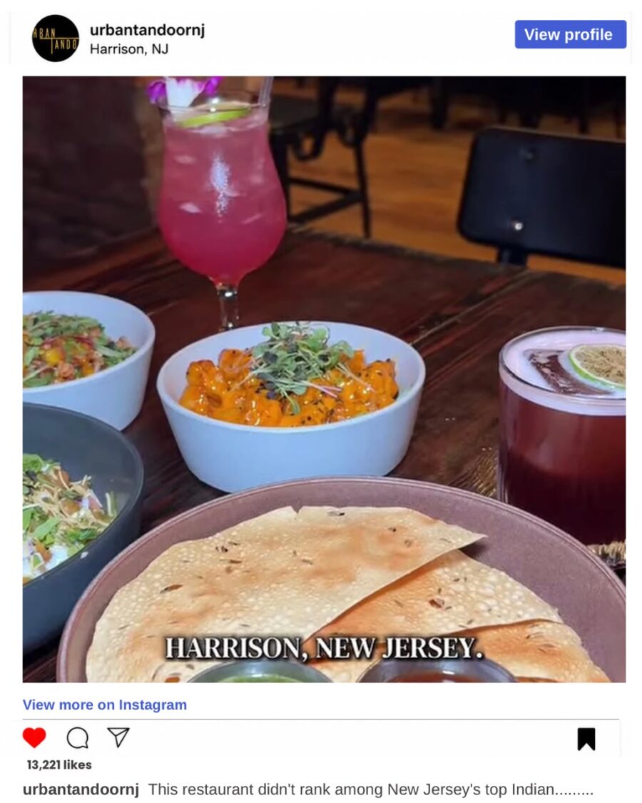 This Restaurant Didn’t Rank Among New Jersey’s Top Indian Restaurants for No Reason